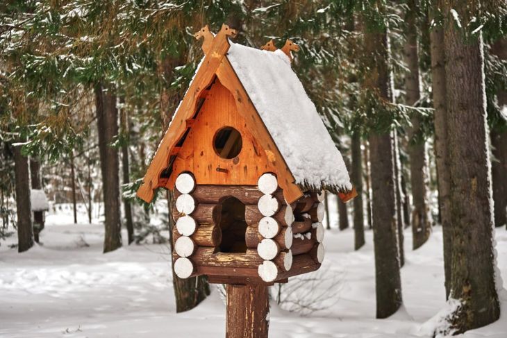 дървена къщичка за птици