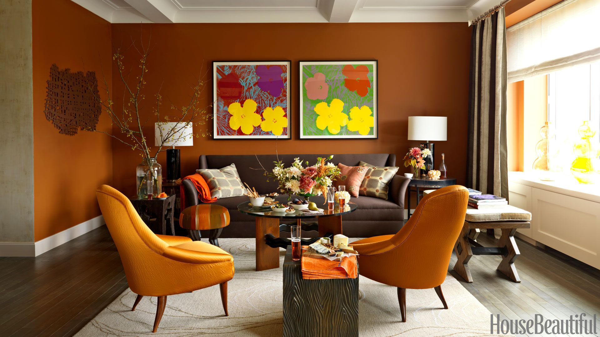 moderni stoli oranžne sredine stoletja
