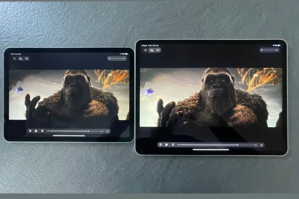 iPad Air と iPad Pro の画面の比較